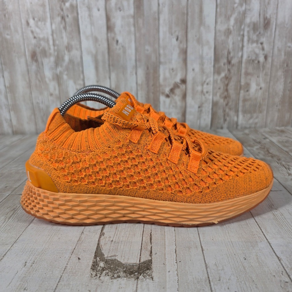 NOBULL‎ Knit Runner Orange Women 8 Mens 6.5 Athletic Training Shoes Sneakers